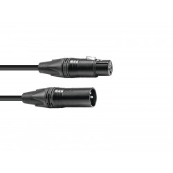 PSSO - DMX cable XLR 3pin 1,5m bk Neutrik black connectors 1