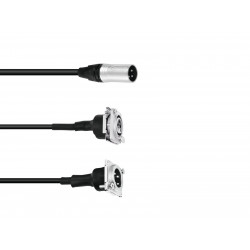 PSSO - Patch Cable XLR(F)S/1xXLR(M),1xXLR(M)S 1m 1