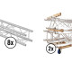 Alutruss - Set QUADLOCK QL-ET34-2000 + Truss transport board 1