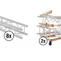 Alutruss - Set QUADLOCK QL-ET34-2000 + Truss transport board