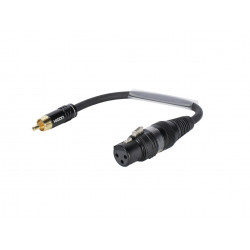 Sommer Cable - Adaptercable XLR(F)/RCA(M) 0.15m bk 1