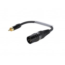 Sommer Cable - Adaptercable XLR(M)/RCA(M) 0.15m bk 1