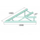 Alutruss - BILOCK BQ2-PAC19H 2-way Corner 45° 2