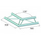 Alutruss - BILOCK BQ2-PAC22H 2-way Corner 120° 2