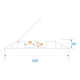 Eurolite - KB-2 Cablebrigde 2 Channels 1010x240x45mm 13