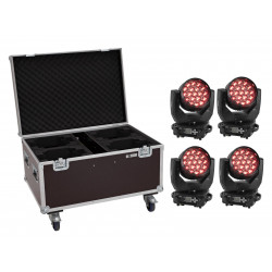 Eurolite - Set 4x LED TMH-X4 Moving-Head Wash Zoom + Case 1