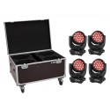 Eurolite - Set 4x LED TMH-X4 Moving-Head Wash Zoom + Case