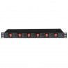 Showtec - 19" 1U Socketstrip 1