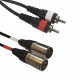 Accu-cable - AC-2XM-2RM/3 2x XLR male to 2x RCA cinch 1