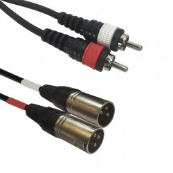 Accu-cable - AC-2XM-2RM/3 2x XLR male to 2x RCA cinch 1