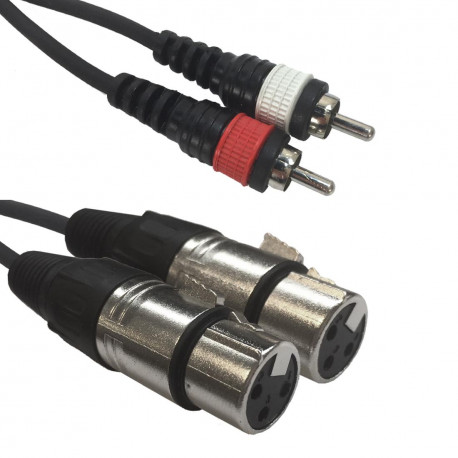 Accu-cable - AC-2XF-2R/1,5 2 XLR female to 2 RCA1,5m 1