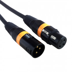 Accu-cable - AC-DMX3/1,5 3 p. XLRm/3 p. XLRf 1,5m DMX 1