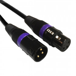 Accu-cable - AC-DMX3/0,5 3 p. XLRm/3 p. XLRf 0,5m DMX 1