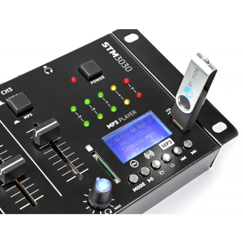 Table de mixage 4 canaux, USB/MP3/BT, enregistreur - STM3030