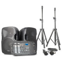 Skytec - PSS302 Ensemble de sono portable 10" SD/USB/MP3/BT avec pieds