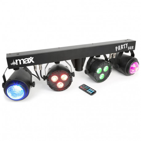 Skytec - Partybar Barra con 2 Focos PAR 3 leds 4-en-1 RGBW + 2 Jellymoon 1