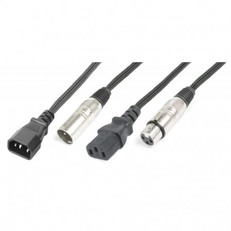 Skytec - Ligero Combi Cable IEC M - XLR M / IEC F - XLR F 10m 176.743 1