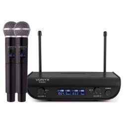 Vonyx - WM82 Microfono inalambrico digital UHF 2 canales con 2 micros de mano 179.212 1