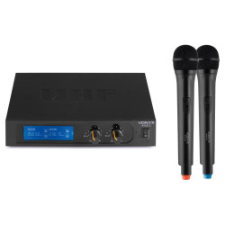 Vonyx - WM522 Microfono inalambrico VHF 2 canales con 2 micros de mano 179.232 1