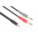 Vonyx - Cable 3.5mm St - 2x 6.3mm M 1.5m