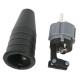 Showtec - Rubber Schuko 230V/240V CEE7/VII Connector Male 3