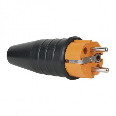 Showtec - Rubber Schuko 230V/240V CEE7/VII Connector Male 1