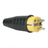 Showtec - Rubber Schuko 230V/240V CEE7/VII Connector Male 1