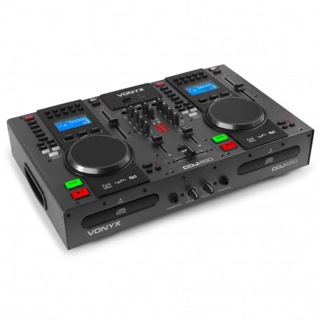 Vonyx - CDJ450 Doble reproductor mezclador sobremesa CD/MP3/USB con Bluetooth 172.805 1