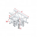 Showtec - T-Cross + Down 4-way