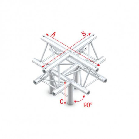 Showtec - Cross + down 5-way, apex up 1