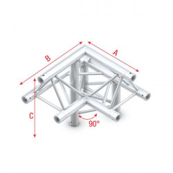 Showtec - Corner 90° down right, apex up 1