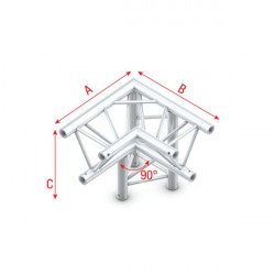 Showtec - Corner 90° down right, apex down 1