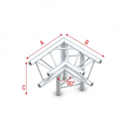 Showtec - Corner 90° down right, apex down 1