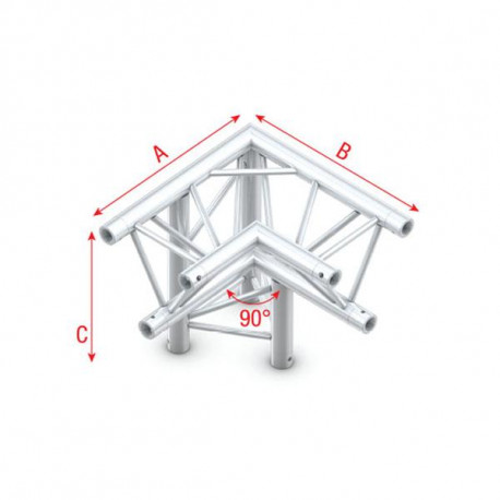 Showtec - Corner 90° down left, apex down 1