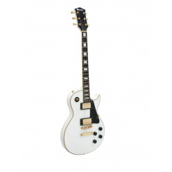 Dimavery - LP-520 E-Guitar, white/gold 1