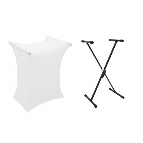 Dimavery - Set SVT-1 Keyboard Stand + Cover white 1