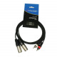 Accu-cable - AC-2XM-2RM/1,5 2x XLR male/2 x RCA 1,5m 2
