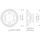 Lavoce - SSF153.00 15" Subwoofer Ferrite Magnet Steel Basket Driver 3