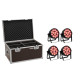 Eurolite - Set 4x LED 7C-12 Silent Slim Spot + Case 1