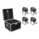 Eurolite - Set 4x LED PAR-64 HCL 12x10W bk + Case