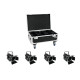 Eurolite - Set 4x LED THA-40PC bk + Case 1