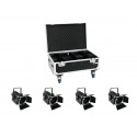 Eurolite - Set 4x LED THA-40PC bk + Case