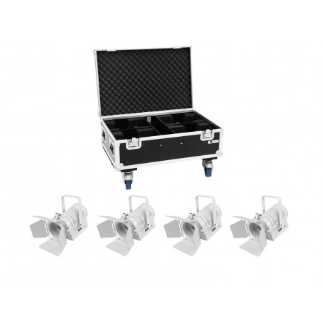 Eurolite - Set 4x LED THA-40PC wh + Case 1