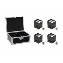 Eurolite - Set 4x AKKU UP-4 QCL Spot QuickDMX + Case 1