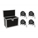 Eurolite - Set 4x LED SLS-603 + Case EC-SL4M size M