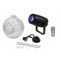 Eurolite - Mirror Ball 30cm with motor + LED PST-5 QCL Spot bk