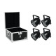 Eurolite - Set 4x LED PAR-56 QCL Short sw + EPS Case 1