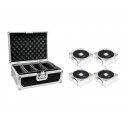 Eurolite - Set 4x AKKU IP Flat Light 1 chrome + Case