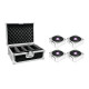 Eurolite - Set 4x AKKU IP Flat Light 1 chrome + Case 2