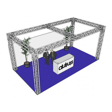 Alutruss - Truss set QUADLOCK 6082 rectangle 7.71x4x3.5m (WxDxH) 1